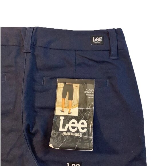 NWT Lee Uniform Shorts School Work Size 5 Juniors 8' inseam Navy Blue - Picture 2 of 11